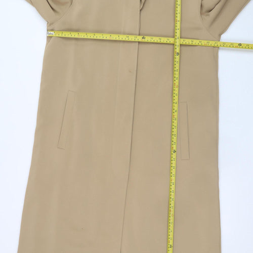 Marks and Spencer Women Beige Long Wool Blend Overcoat UK 12