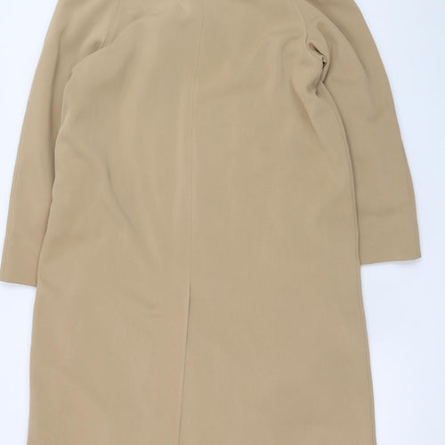 Marks and Spencer Women Beige Long Wool Blend Overcoat UK 12
