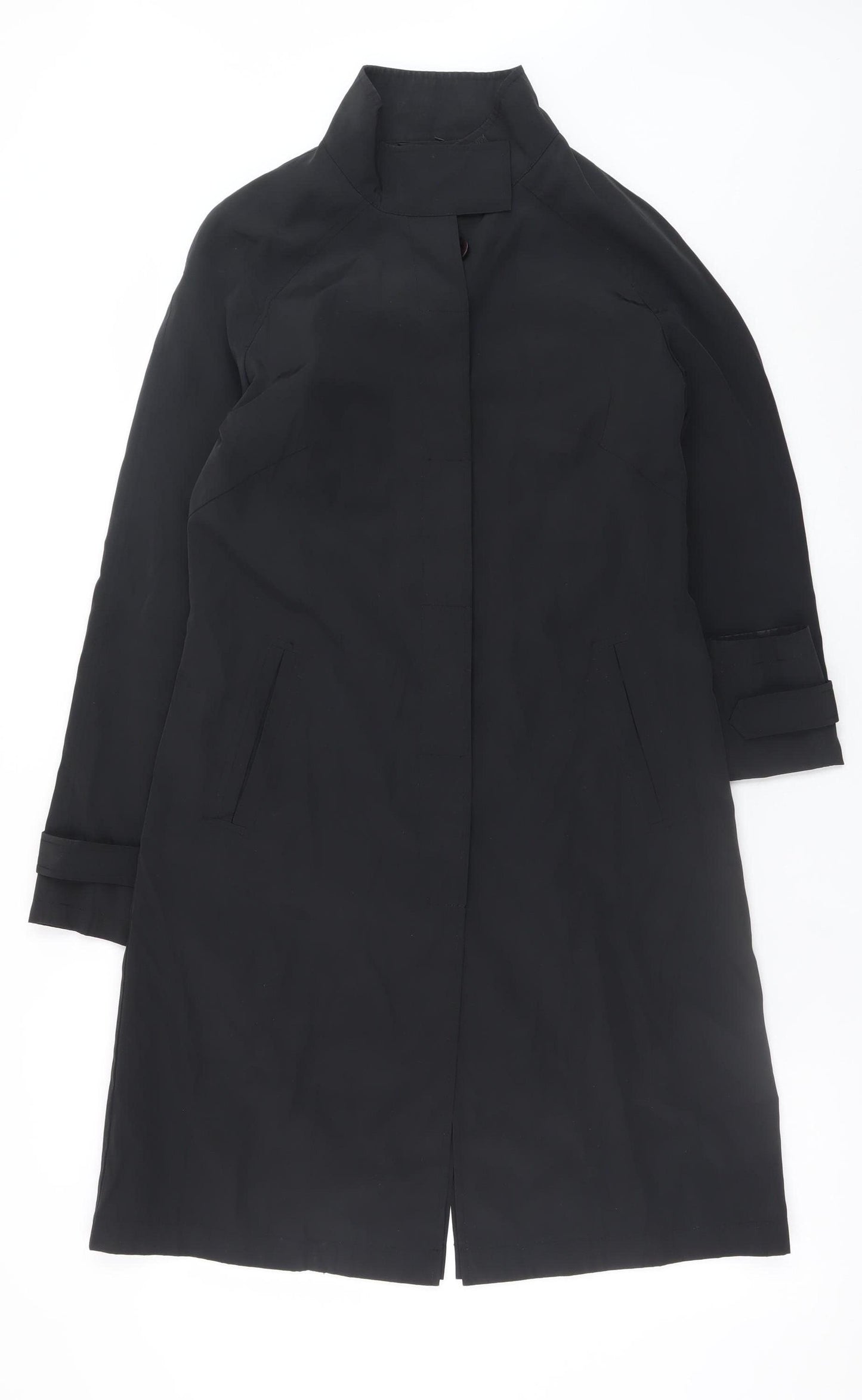 Stark Women’s Black Long Trench Coat Size 10 Classic Style