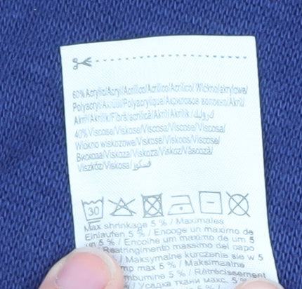 ONLY Blue Women's S Sequin Shoulder Short Sleeve Jumper