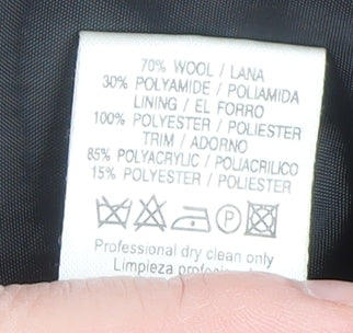 Essence Women's Grey Wool Blend Hooded Duffle Coat Size 22