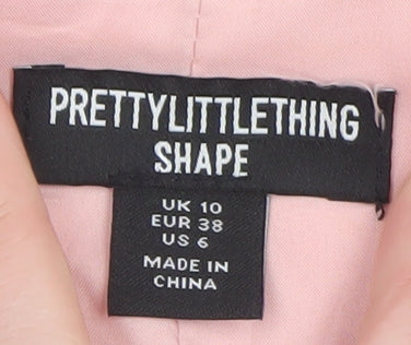 PrettyLittleThing Women’s Pink Slim Fit Belted Blazer UK 10