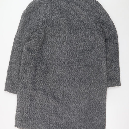 Four Seasons Women’s Grey Wool Look Overcoat Size S Lined Classic Style