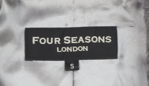 Four Seasons Women’s Grey Wool Look Overcoat Size S Lined Classic Style