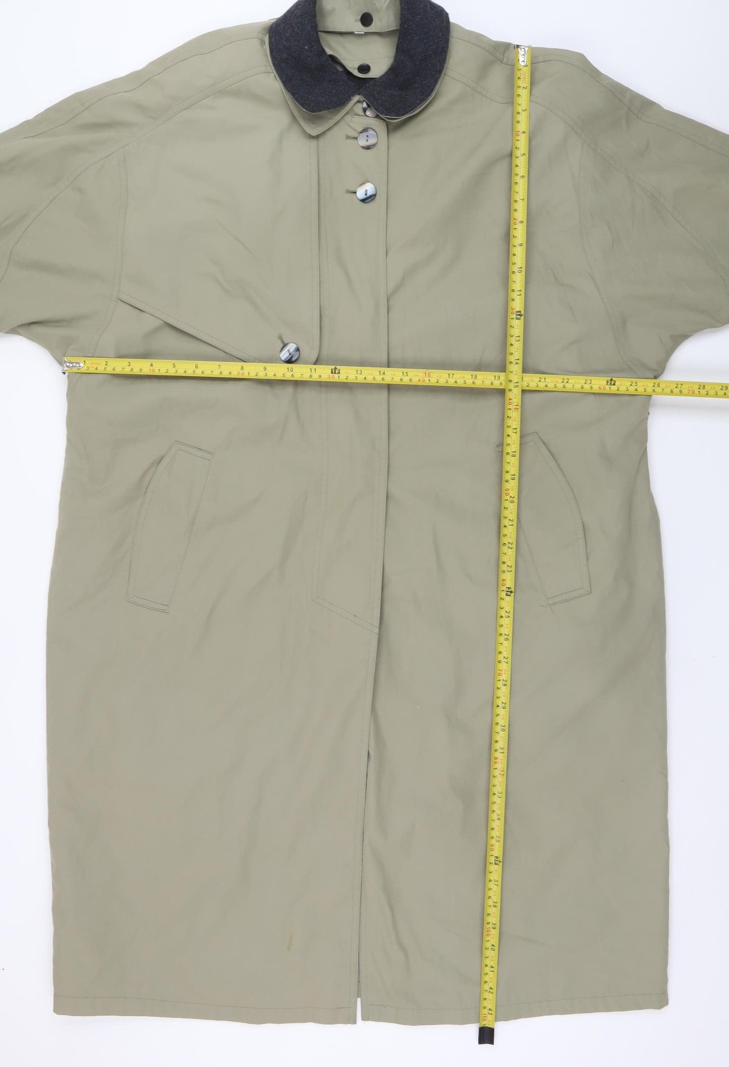 House of Fraser Women's Beige Long Trench Coat Size 14