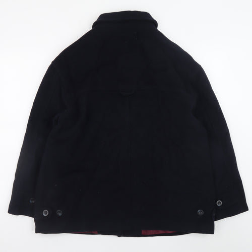 Dorothy Perkins Women's Black Wool Cashmere Blend Overcoat UK 14