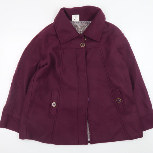 Anne De Lançay Women's Purple Mid-Length Coat UK 14 Classic Style