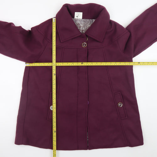 Anne De Lançay Women's Purple Mid-Length Coat UK 14 Classic Style
