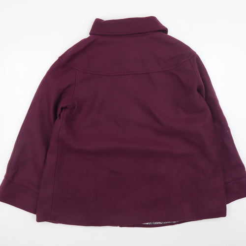 Anne De Lançay Women's Purple Mid-Length Coat UK 14 Classic Style