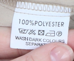 MishMash Designs Women's Beige Long Overcoat Size 10 Polyester