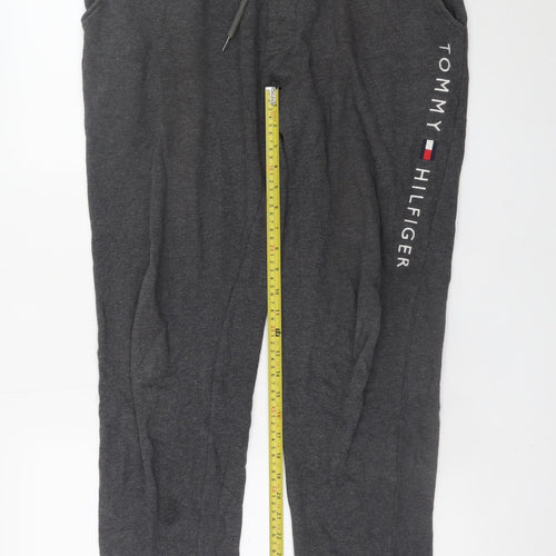 Tommy Hilfiger Men's Grey Joggers L Elastic Waist Cotton Blend Sweatpants