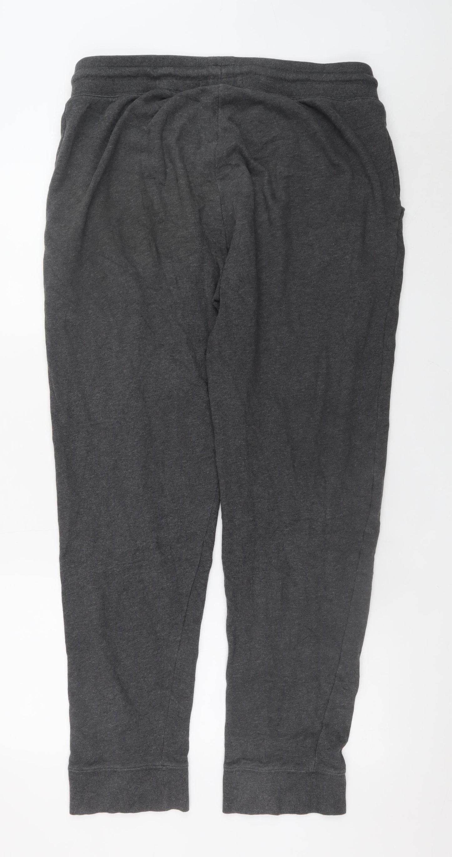 Tommy Hilfiger Men's Grey Joggers L Elastic Waist Cotton Blend Sweatpants
