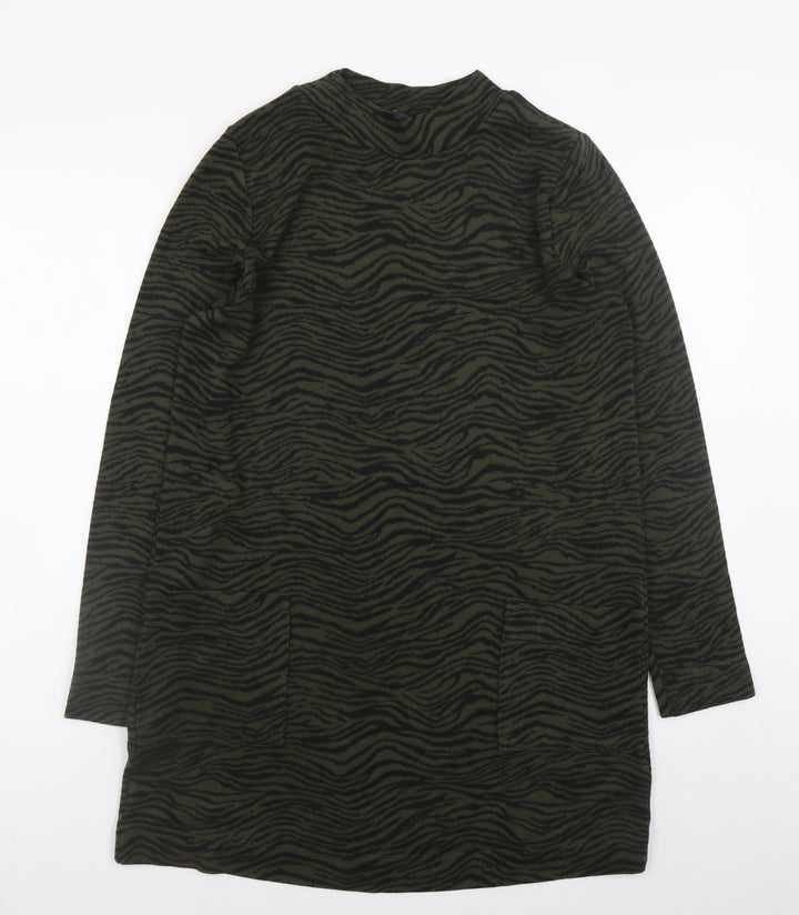 Marks and Spencer Women’s Green Animal Print Shift Dress Size 14
