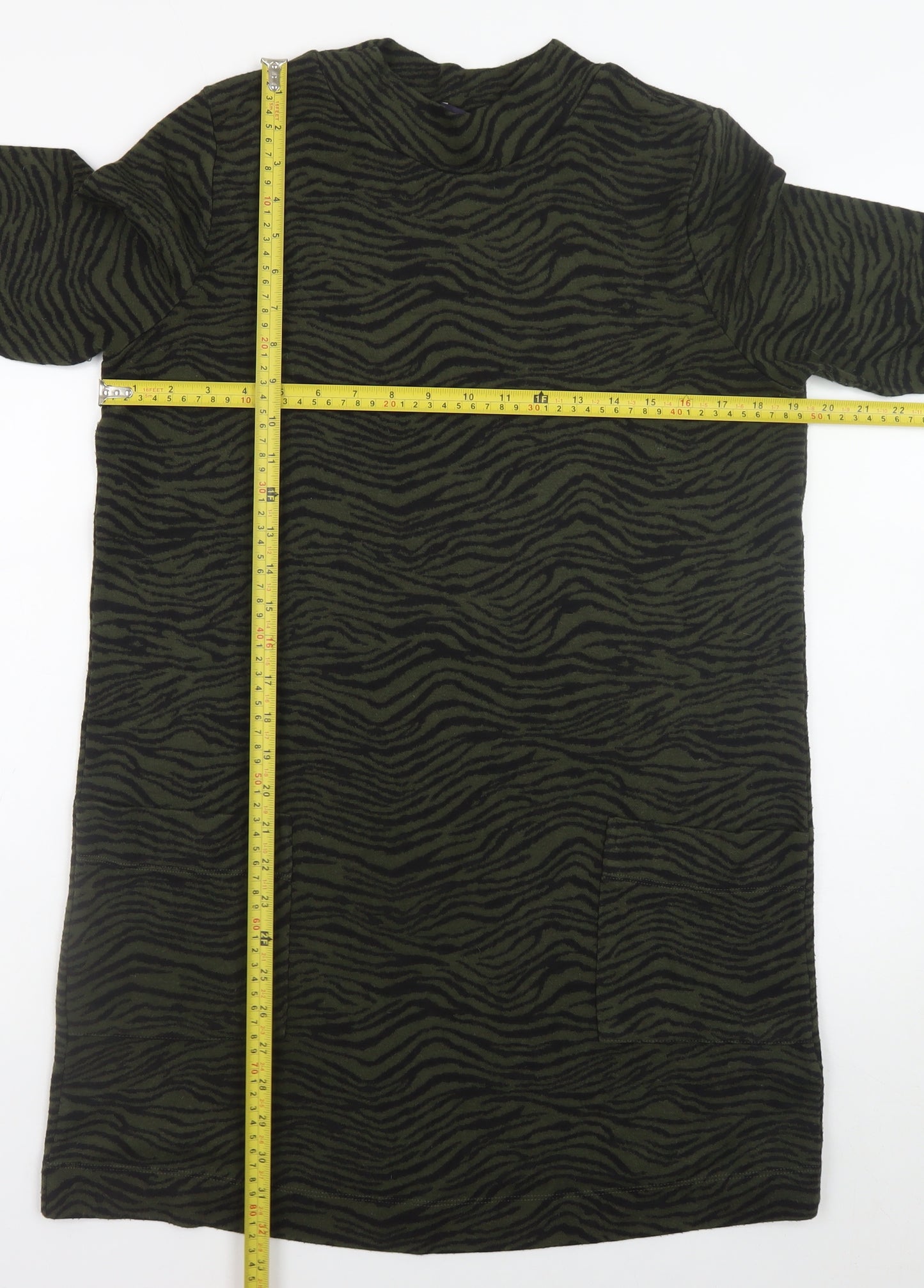 Marks and Spencer Women’s Green Animal Print Shift Dress Size 14