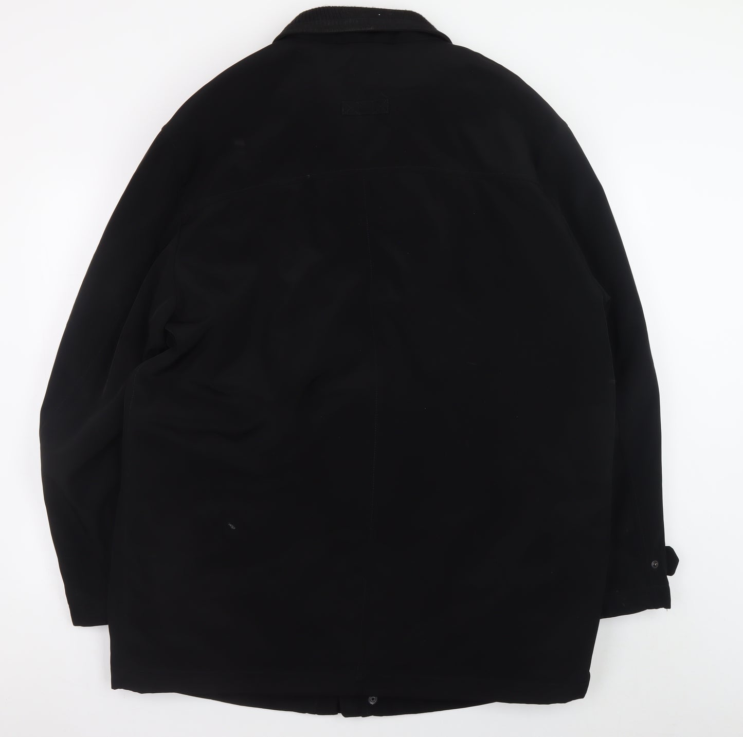 Marks and Spencer Men's Black XL Water Resistant Mid-Length Overcoat