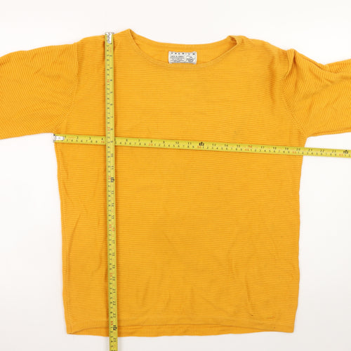 Jack & Jones Unisex Yellow Cotton Crew Neck Jumper Medium