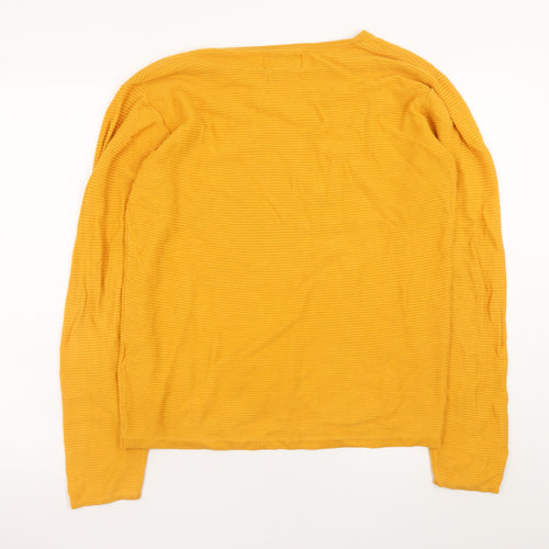 Jack & Jones Unisex Yellow Cotton Crew Neck Jumper Medium