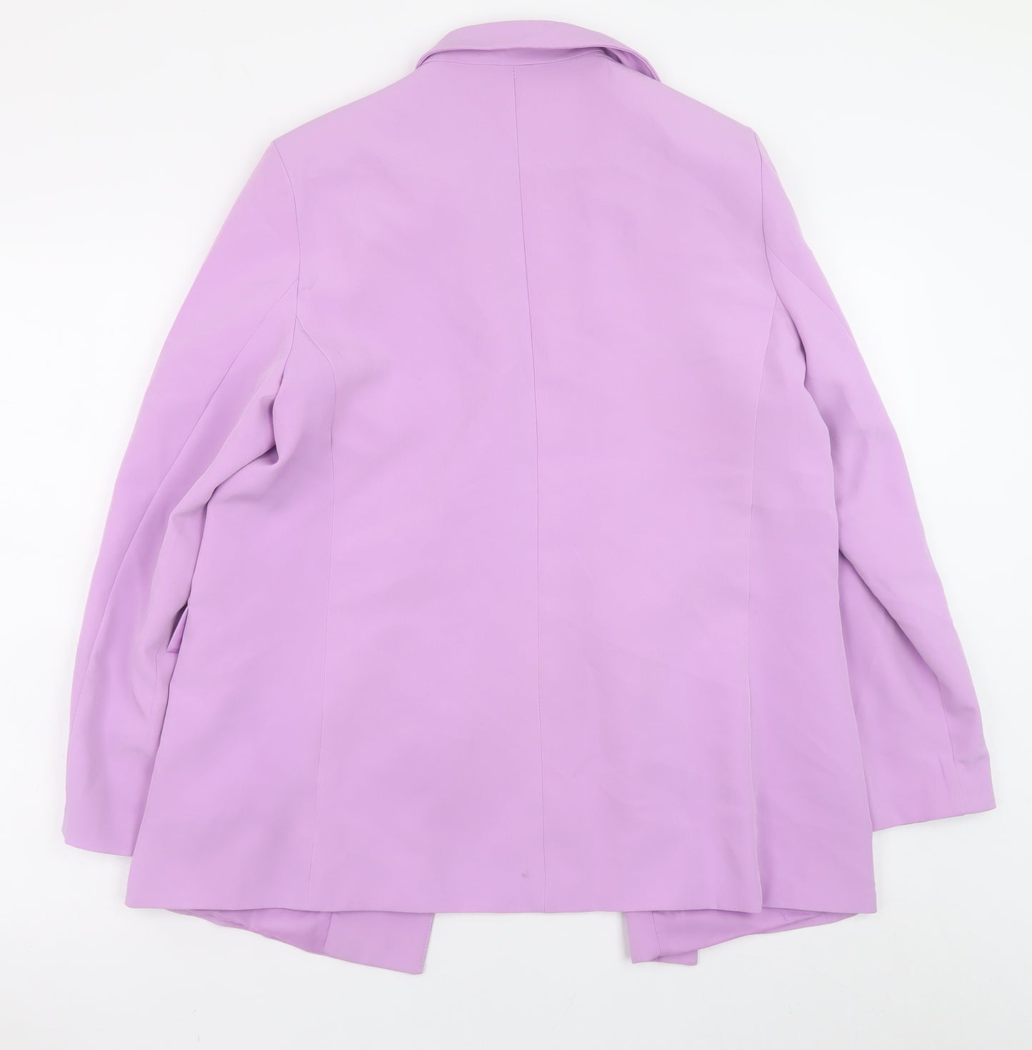 New Look Women Purple Blazer UK 14 Mid-Length Lined Jacket