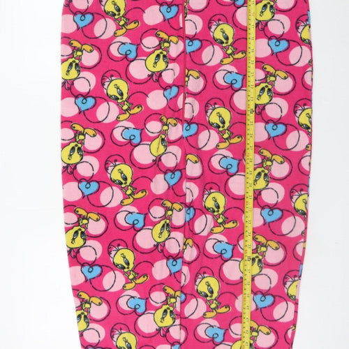 Tweety Women's Pink Fleece One Piece Pyjamas Size 12-14