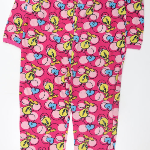 Tweety Women's Pink Fleece One Piece Pyjamas Size 12-14