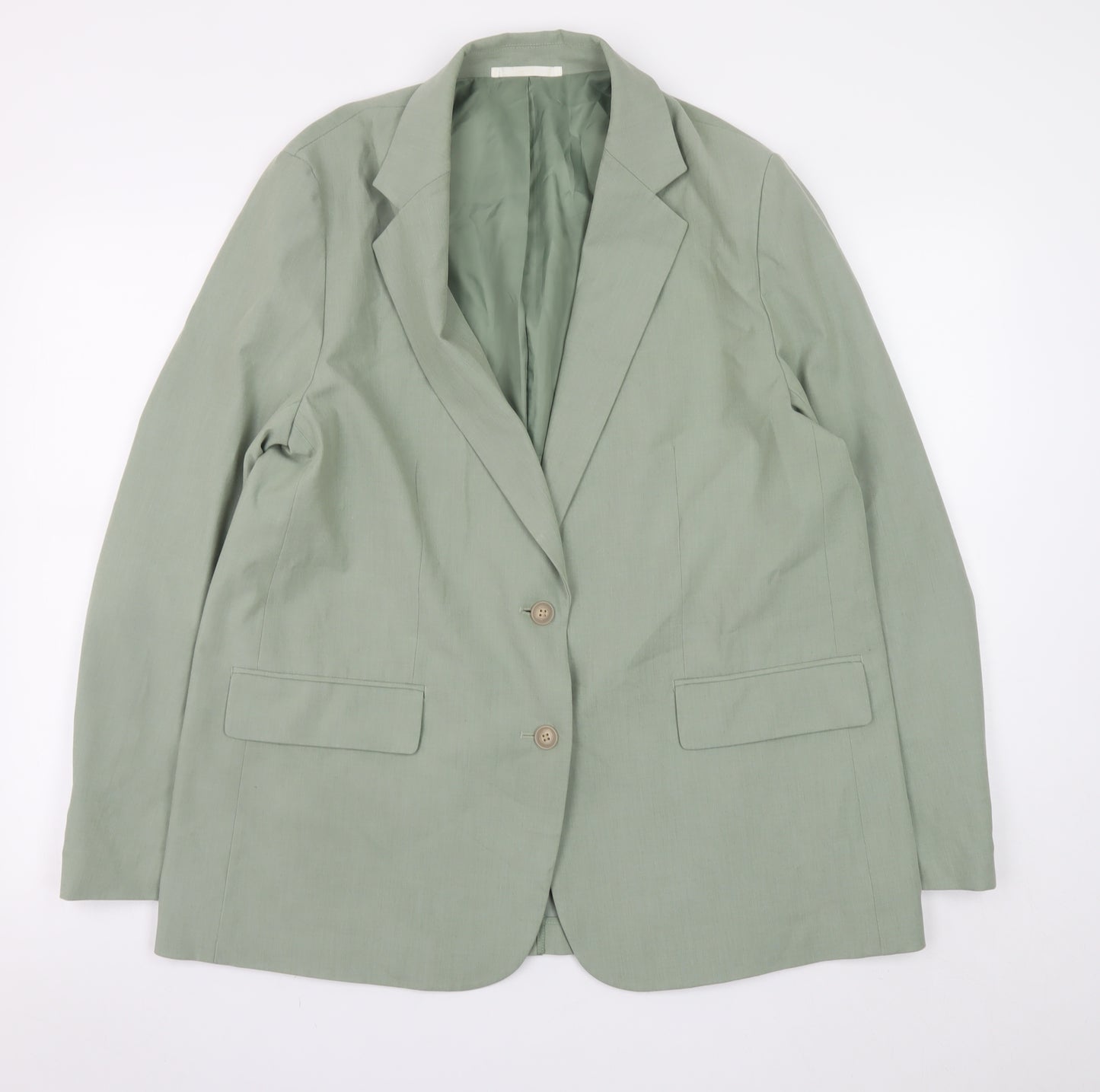 Uniqlo Womens Green Polyester Blend L Blazer Jacket