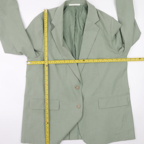 Uniqlo Womens Green Polyester Blend L Blazer Jacket