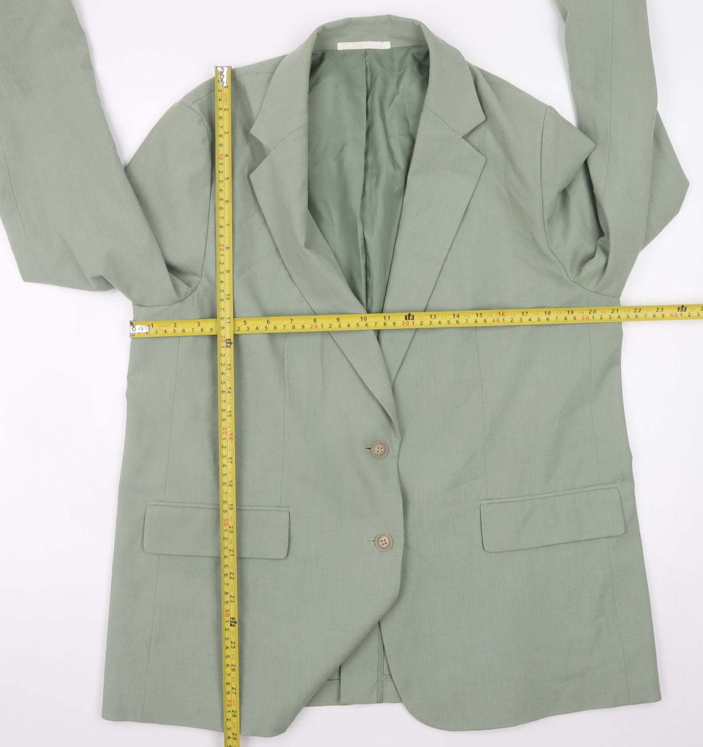 Uniqlo Womens Green Polyester Blend L Blazer Jacket