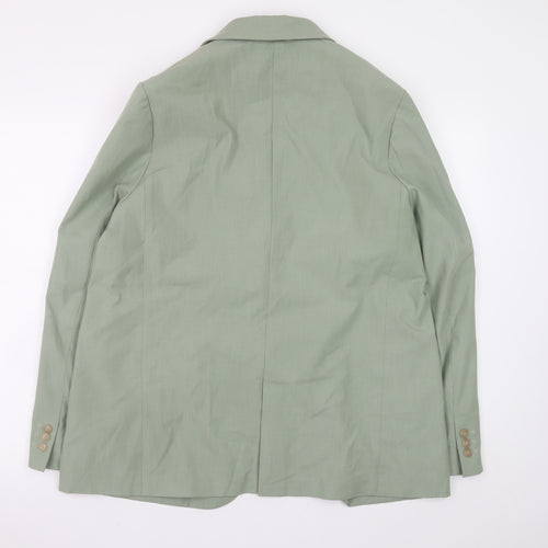 Uniqlo Womens Green Polyester Blend L Blazer Jacket
