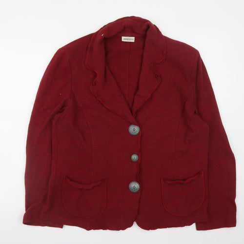 Frank Walder Women’s Red Wool Blend Blazer Jacket Size 18