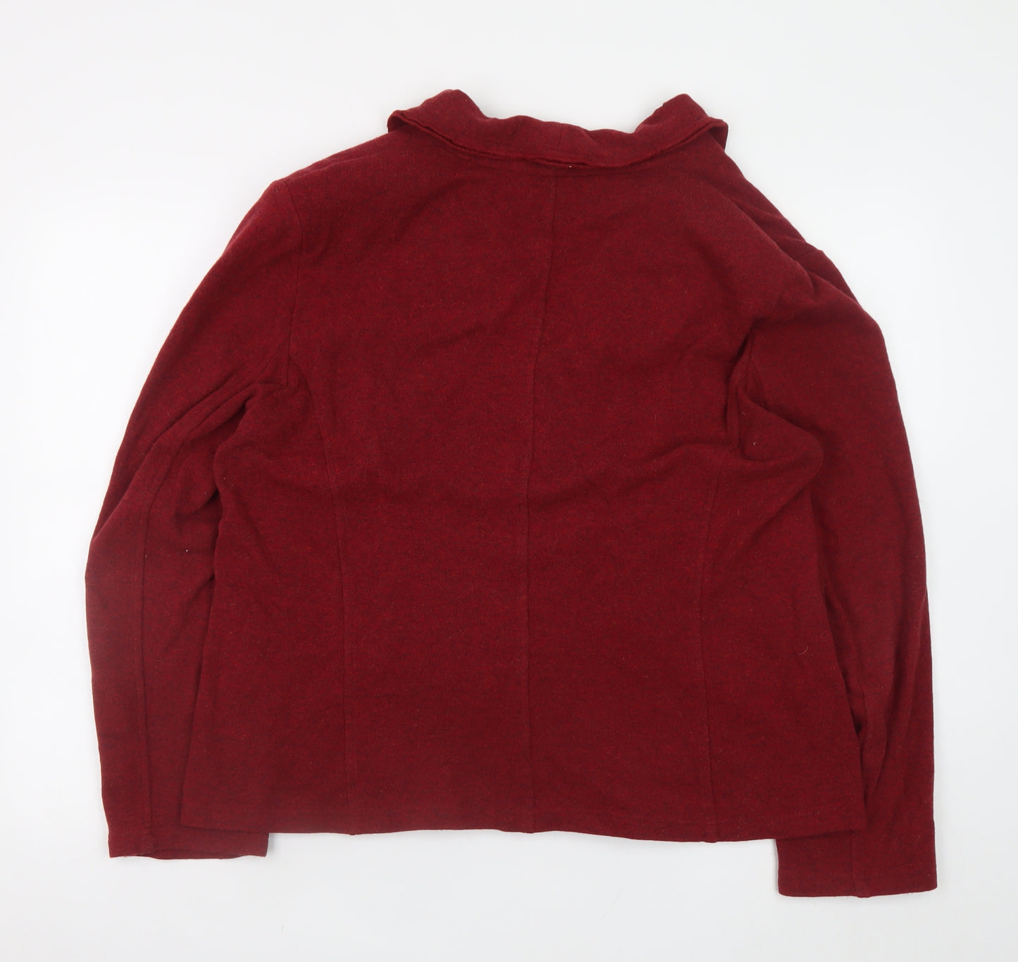 Frank Walder Women’s Red Wool Blend Blazer Jacket Size 18