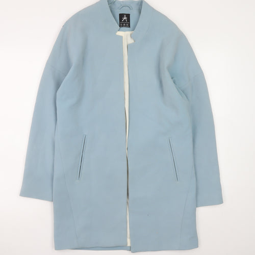 Atmosphere Women Blue Long Overcoat Size 8 Classic Lightweight