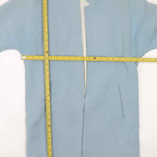 Atmosphere Women Blue Long Overcoat Size 8 Classic Lightweight