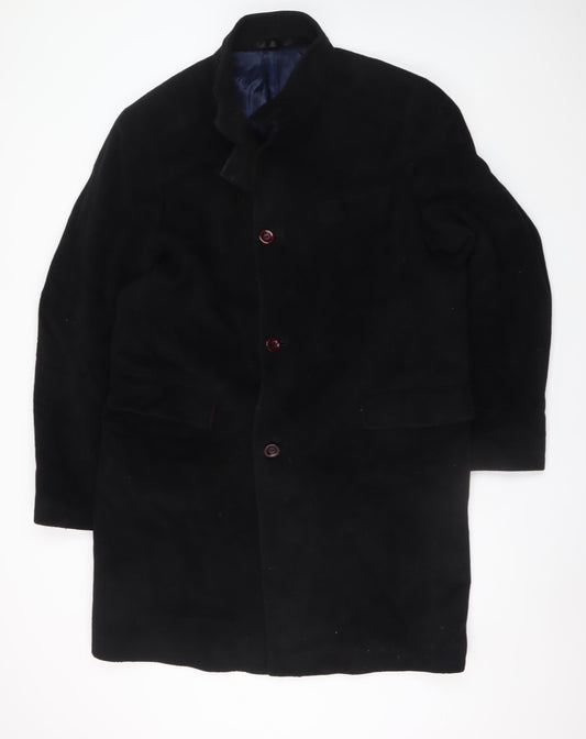 Marks and Spencer Men's Black Wool Cashmere Overcoat XXL