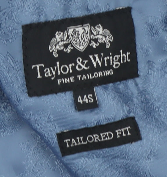 Taylor & Wright Men's Brown Pinstripe Tailored Fit Wool Blazer 44S