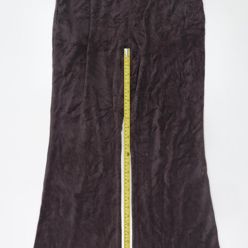 Weekday Womens Brown Velour Wide-Leg Sweatpants Size S