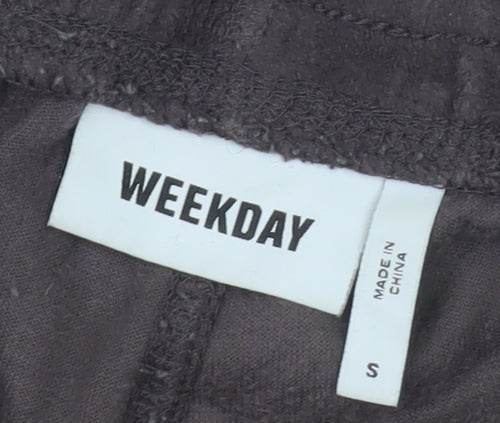 Weekday Womens Brown Velour Wide-Leg Sweatpants Size S