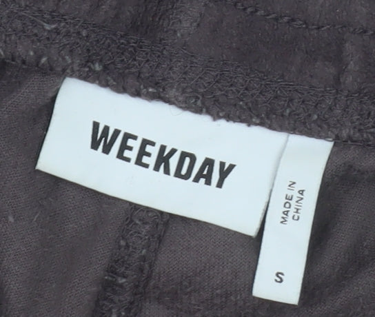 Weekday Womens Brown Velour Wide-Leg Sweatpants Size S
