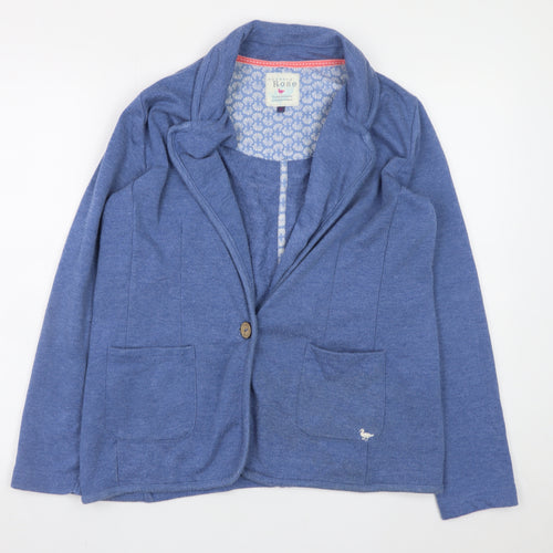 Country Rose Women Blue Size 12 Jersey Blazer Jacket