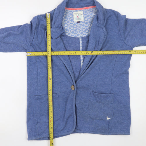 Country Rose Women Blue Size 12 Jersey Blazer Jacket