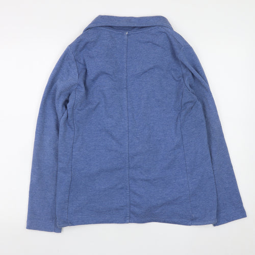 Country Rose Women Blue Size 12 Jersey Blazer Jacket