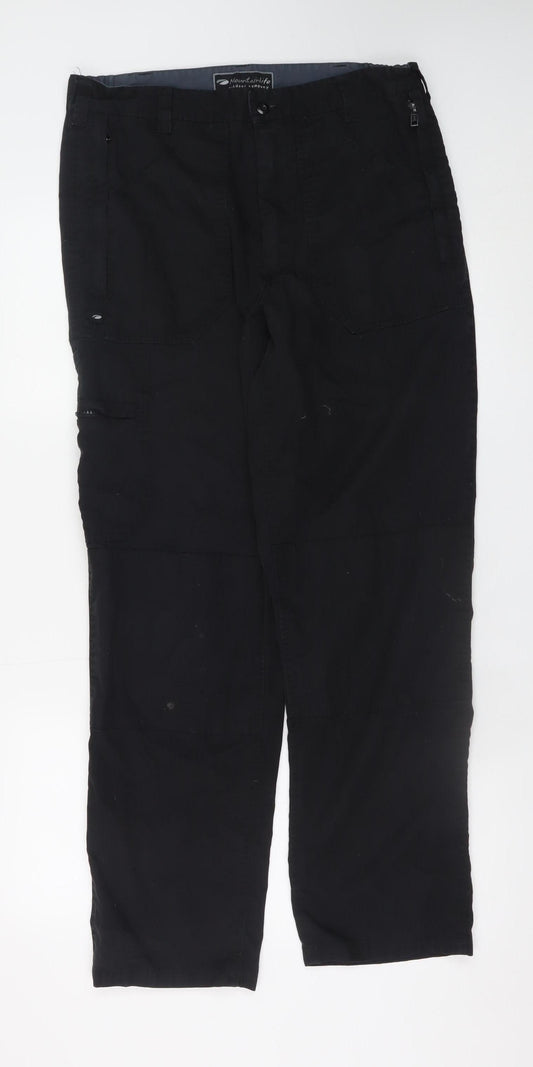Mountainlife Men's Black 34 Cargo Outdoor Trousers