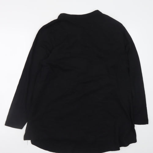 LIVE FOR THE WEEKEND Men's Black Henley Long Sleeve Cotton T-Shirt 2XL