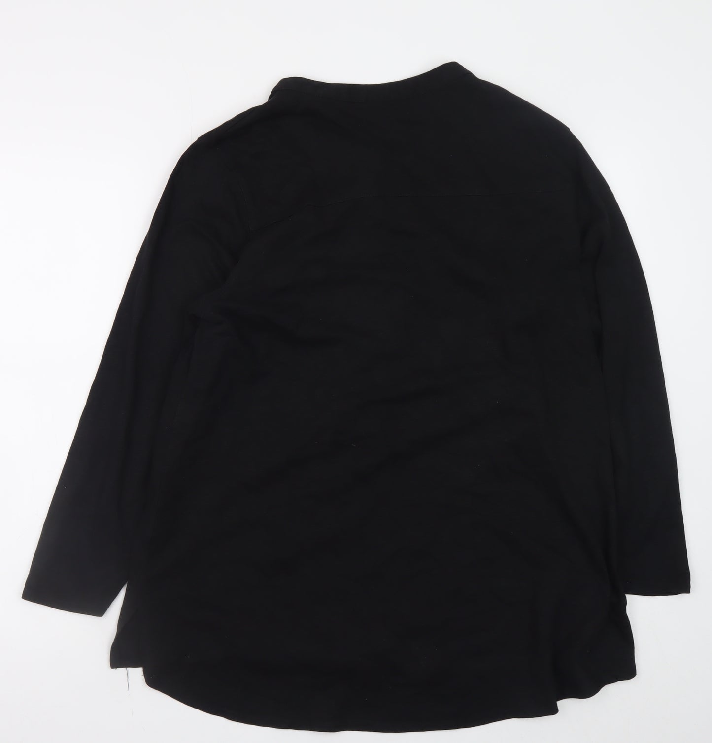 LIVE FOR THE WEEKEND Men's Black Henley Long Sleeve Cotton T-Shirt 2XL