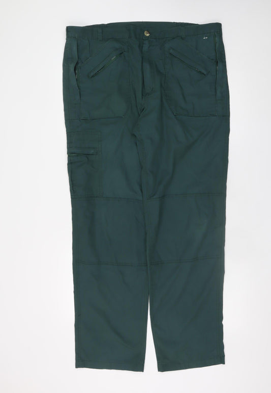 Regatta Men’s Green 38in Cargo Trousers Regular Fit Outdoor Workwear