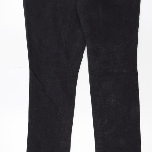 Dorothy Perkins Women's Black Size 12 Straight Leg Stretch Jeans