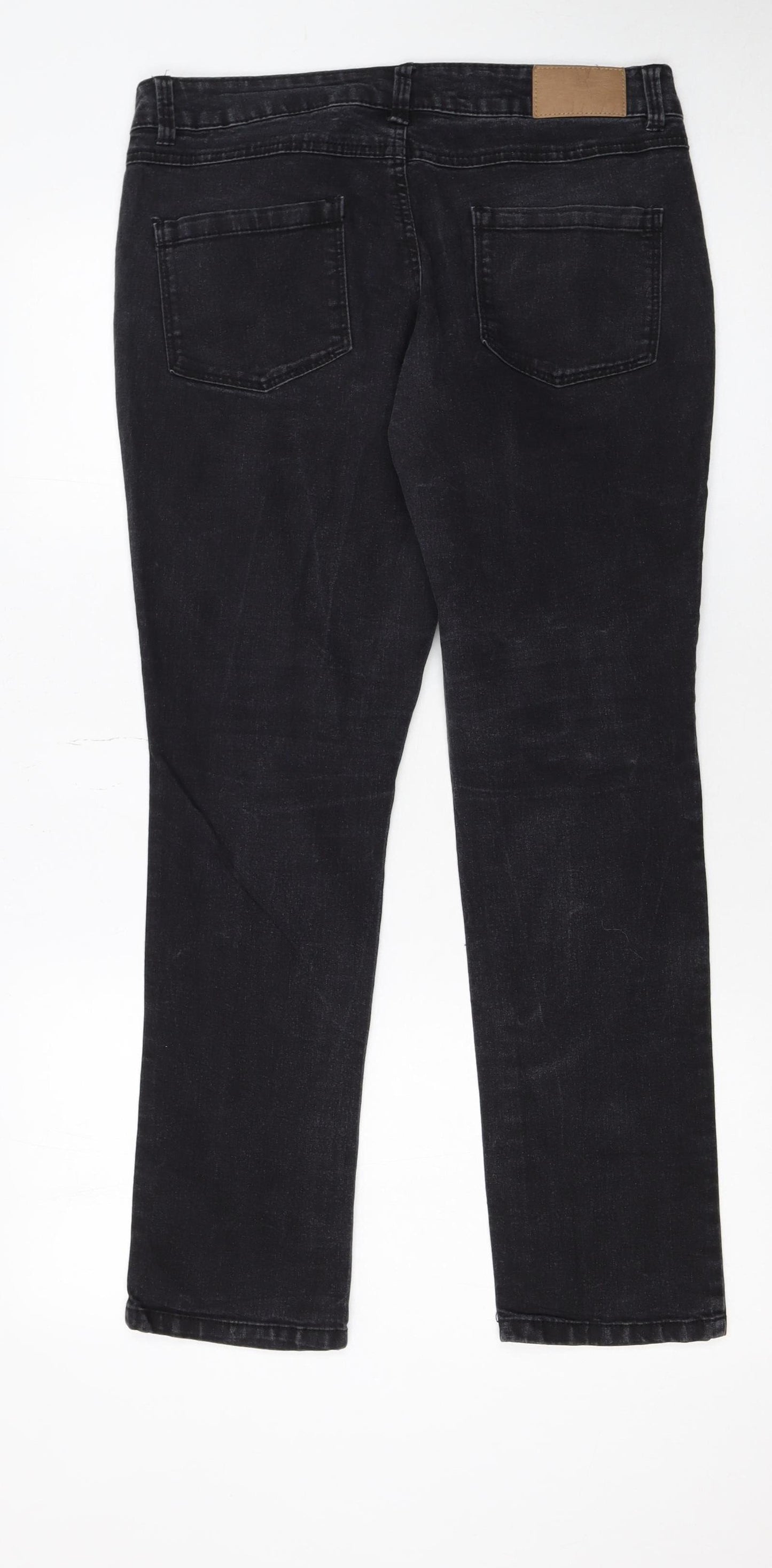 Dorothy Perkins Women's Black Size 12 Straight Leg Stretch Jeans