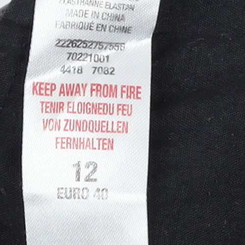 Dorothy Perkins Women's Black Size 12 Straight Leg Stretch Jeans