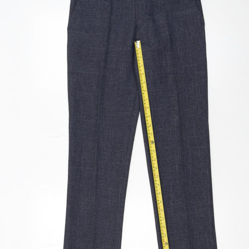 Next Men's Blue Polyester Dress Pants Trousers 28W 31L Regular Fit