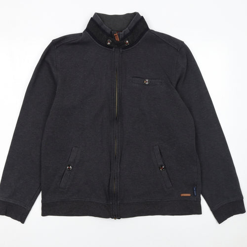 Ted Baker Men's Black Full Zip Sweatshirt Size L Regular Fit