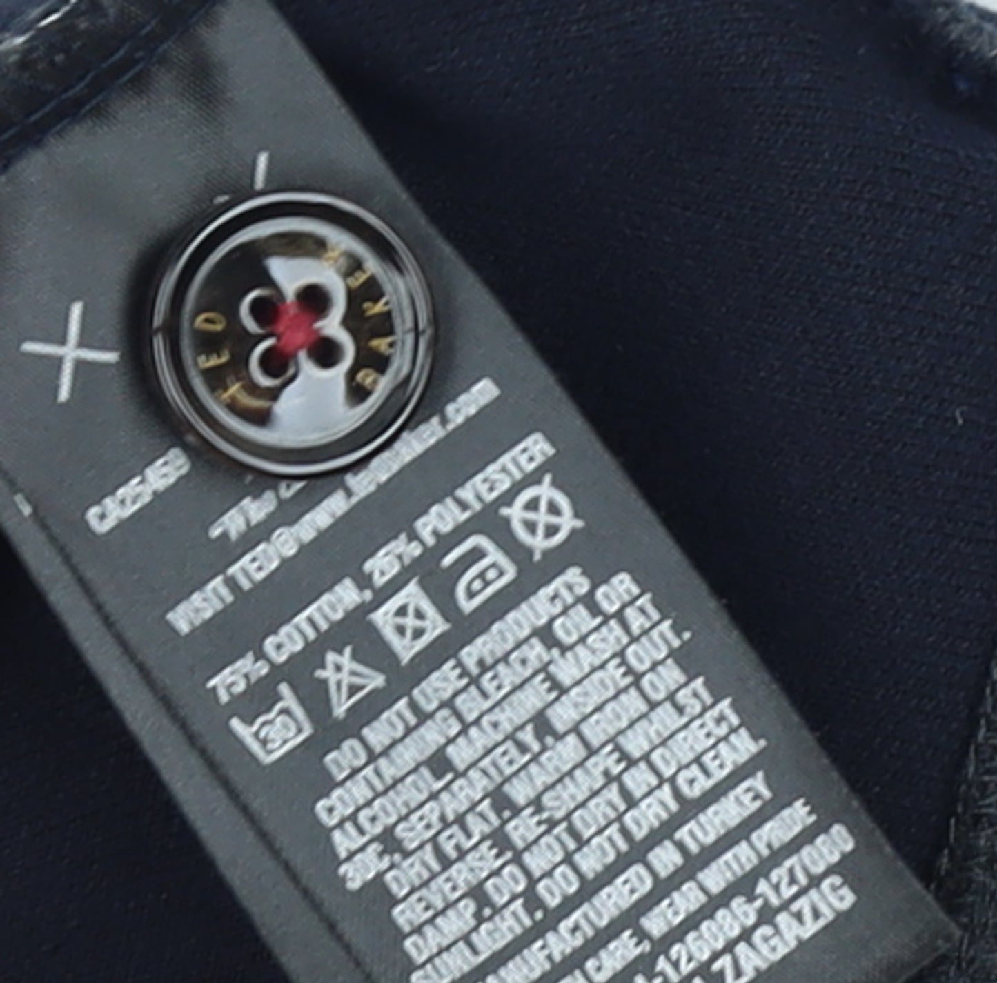 Ted Baker Men's Black Full Zip Sweatshirt Size L Regular Fit